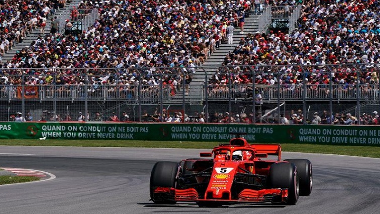 Ferrari’s Sebastian Vettel in action during qualifying.