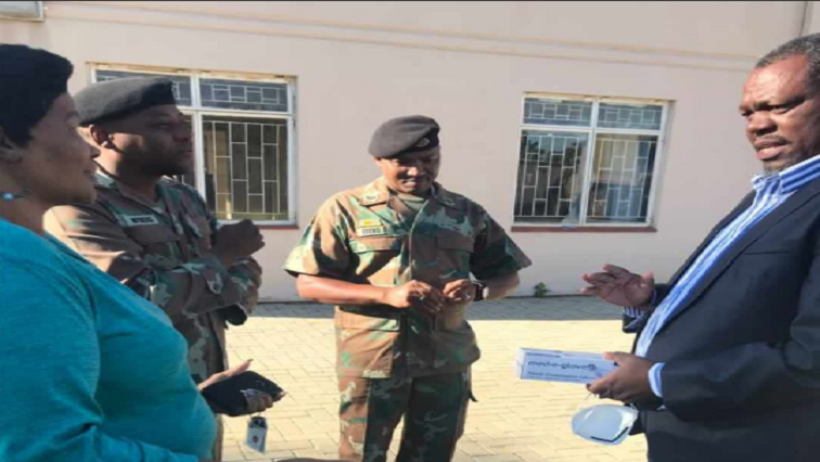 Nkosinjani Speelman addressed SANDF soldiers deployed in Matjhabeng to enforce lockdown regulations.