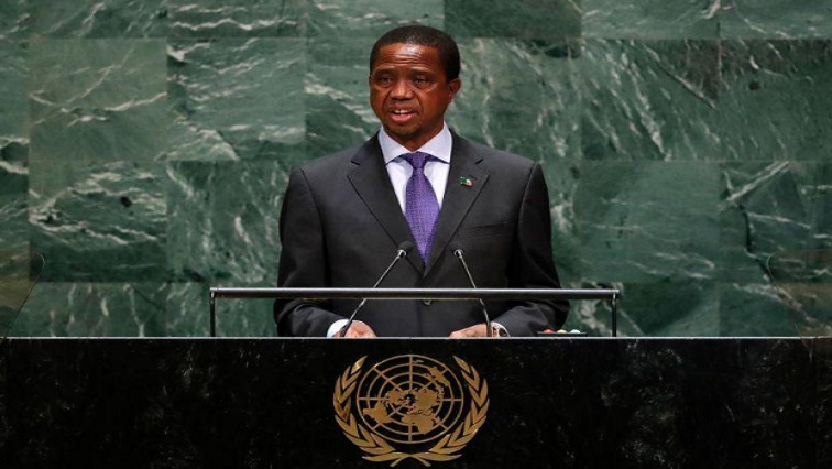 Zambia's President Edgar Chagwa Lungu addresses the 74th session of the United Nations General Assembly at U.N. headquarters in New York City, New York, U.S., September 25, 2019.