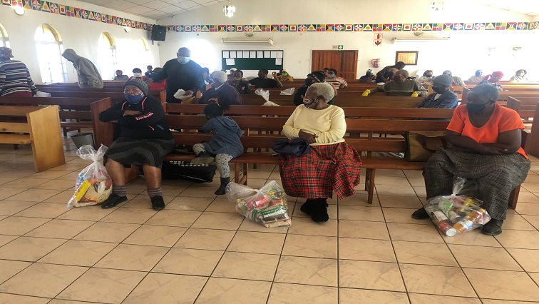 While the residents waited patiently for their food relief at the MM Mokoni AME Church and practiced social distancing, they were educated about the COVID-19 pandemic and measures they can take to combat it.