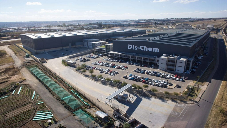 Aerial view of Dis-Chem Pharmacies warehouse in Johannesburg