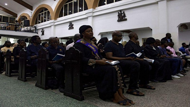 People attend Ash Wednesday mass inside the Church of the Assumption in Ikoyi district in Lagos, Nigeria February 26, 2020.