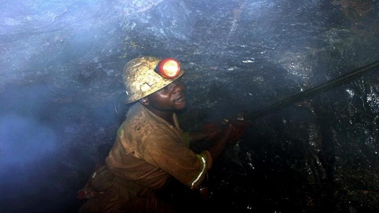 A miner at Konkola Copper Mines PLC, works in Nchanga mine in Cingola, Zambia.