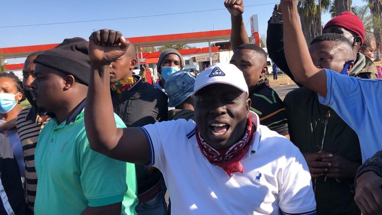 Angry taxi operators closed roads in Soshanguve during  taxi strike.