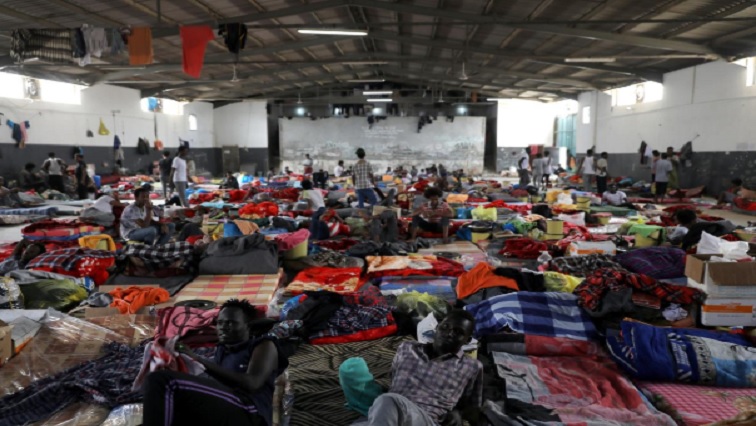 Migrants are seen at the Anti-Illegal Immigration Agency shelter center in Tajoura near Tripoli, Libya April 24, 2019.