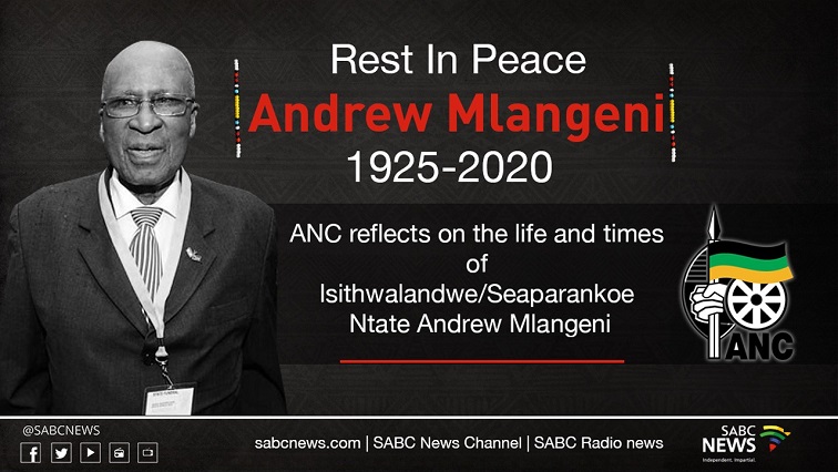 The series of virtual memorial activities is being undertaken by the ANC together with the Mlangeni Family.