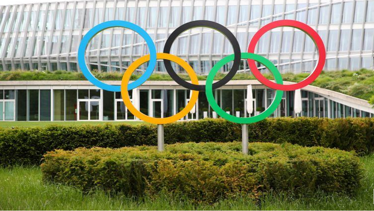 The Olympic rings are pictured in front of the International Olympic Committee (IOC) headquarters during an online Executive Board meeting amid the coronavirus disease (COVID-19) outbreak in Lausanne, Switzerland.