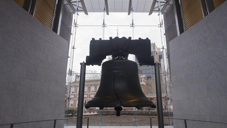 The Liberty Bell is seen in Philadelphia.