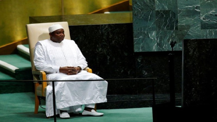 Gambia's President Adama Barrow sits in the chair reserved for heads of state at U.N. headquarters in New York, U.S., September 25, 2018.