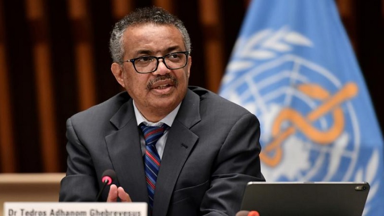 World Health Organization (WHO) Director-General Tedros Adhanom Ghebreyesus attends a news conference organized by Geneva Association of United Nations Correspondents (ACANU) amid the COVID-19 outbreak, at the WHO headquarters in Geneva Switzerland July 3, 2020.