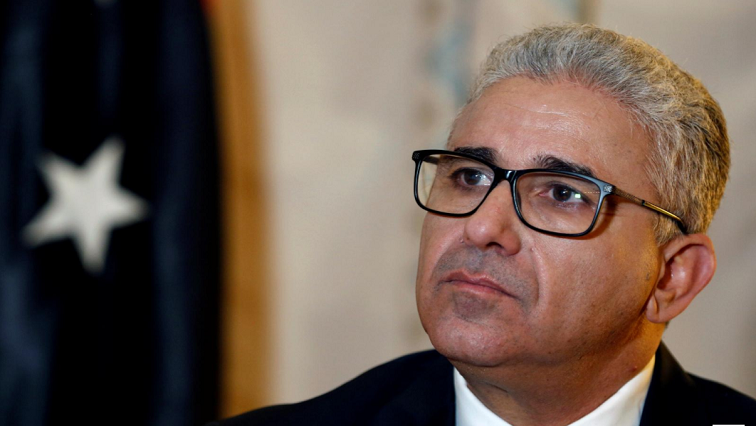 Libya's interior minister Fathi Bashagha attends an interview with Reuters in Tunis, Tunisia.