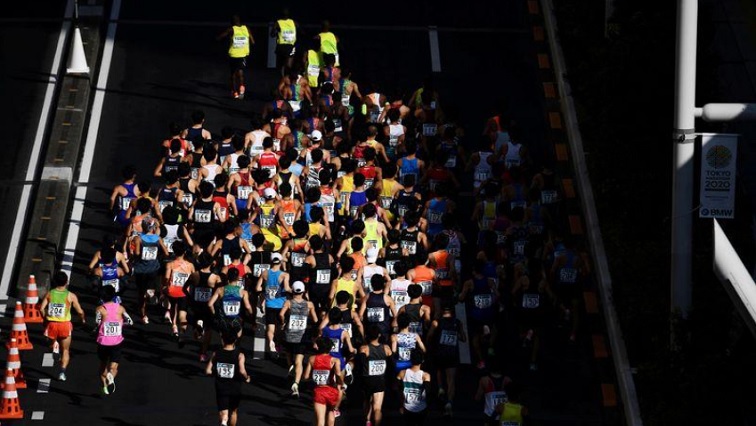 Runners compete in the Tokyo Marathon in Tokyo, Japan, March 1, 2020.