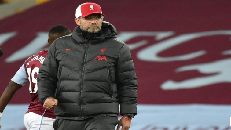 Liverpool manager Juergen Klopp looks dejected after the match.