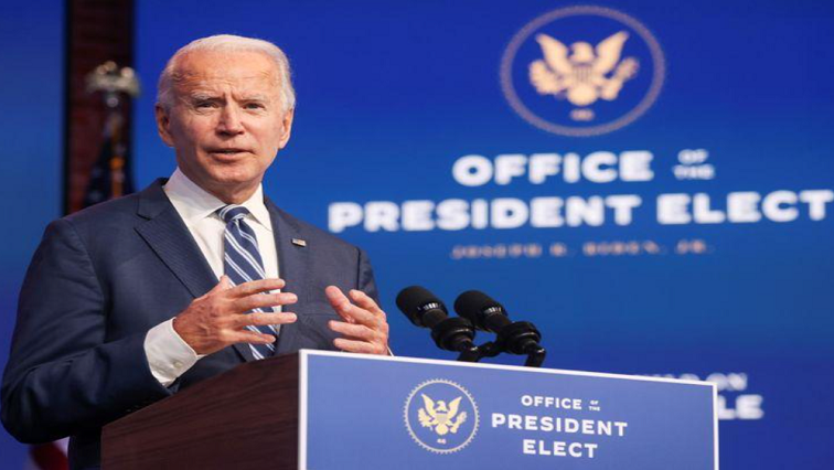 US President-elect Joe Biden discusses protecting the Affordable Care Act (ACA) and his health care plans during a news conference in Wilmington, Delaware, US.