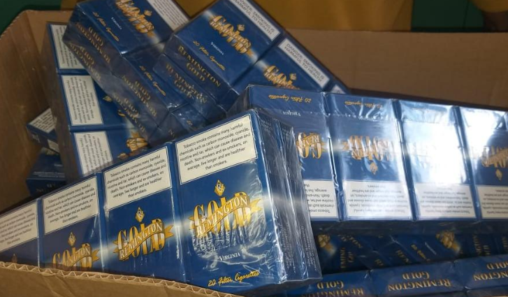 Sixty boxes of cigarettes with the estimated street value of R800 were confiscated