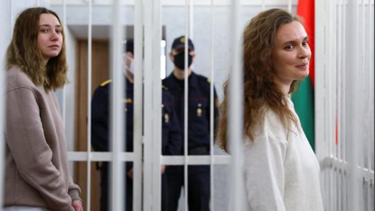 Katsiaryna Andreyeva, 27, and Darya Chultsova, 23, were detained in an apartment in November from where they had been filming protests taking place over the death of a protester.