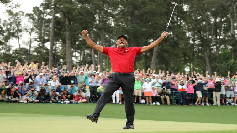 An 82-time PGA Tour winner, Woods famously wears a red shirt and black trousers on Sundays.