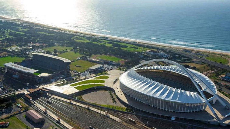 Aerial view of the Moses Mabhida Stadium in eThekwini