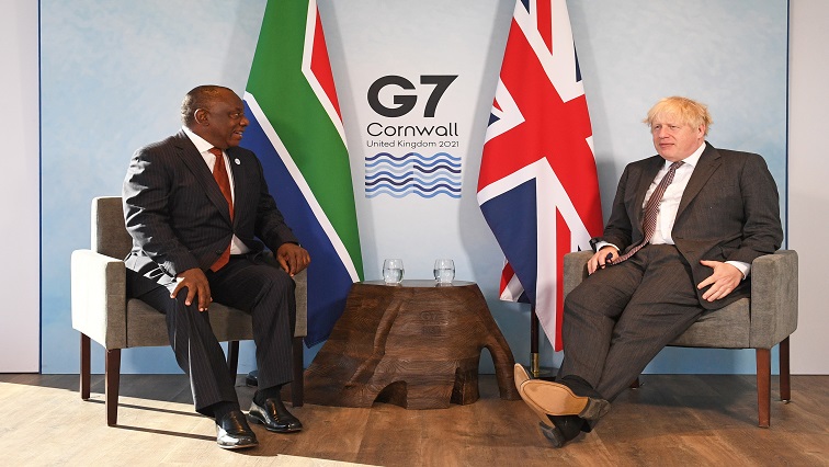 President Cyril Ramaphosa also met with UK PM Boris Johnson