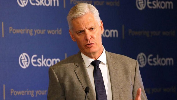 [File Image] Andre de Ruyter, chief executive of state-owned power utility Eskom, speaks during a media briefing in Johannesburg.