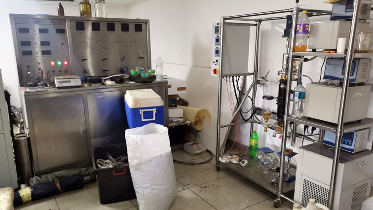 Police say cannabis oil extraction equipment with an estimated value of R5 million was seized.