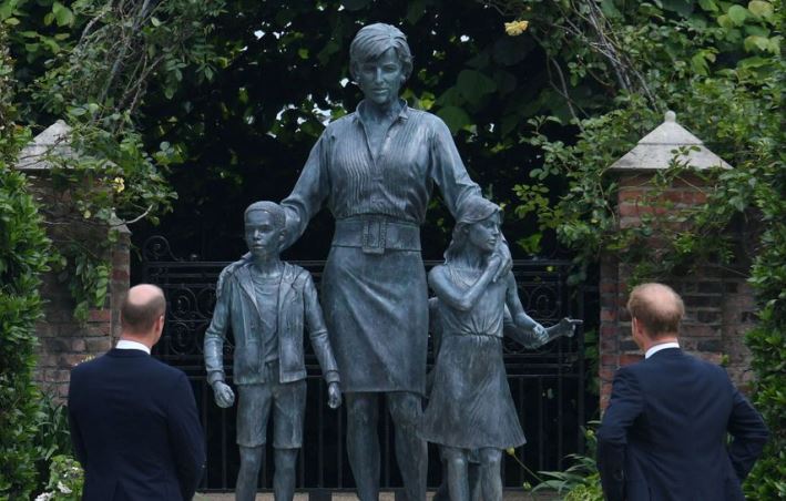 Princes William and Harry commissioned the statue in 2017