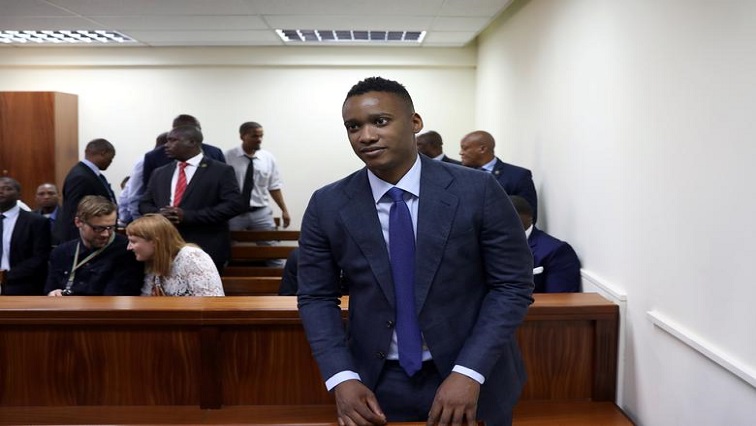 Duduzane Zuma, the son of former president Jacob Zuma, appears at the Specialised Commercial Crimes Court in Johannesburg, South Africa, on January 24, 2019.