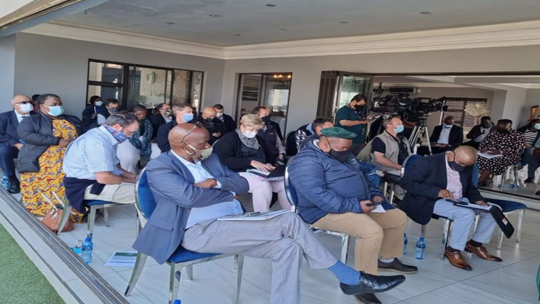 Farmers at a meeting with Minister Thoko Didiza in KwaZulu-Natal on July 15, 2021.