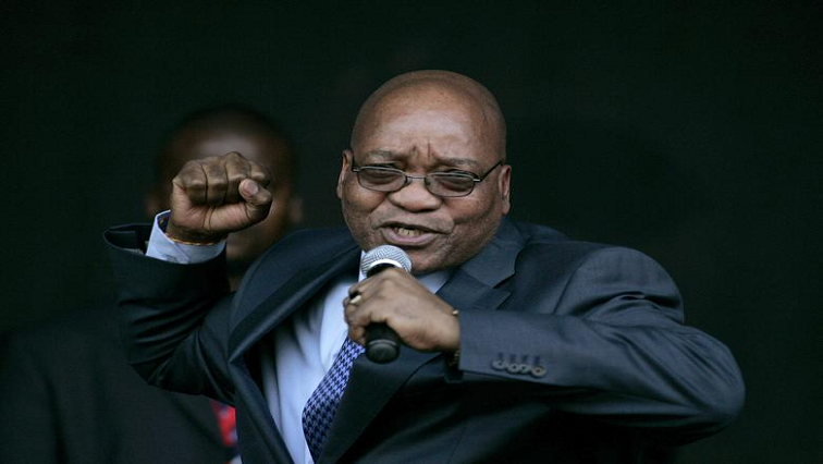 Jacob Zuma sings for his supporters at the Pietermaritzburg high court outside Durban, South Africa, on August 4, 2008.