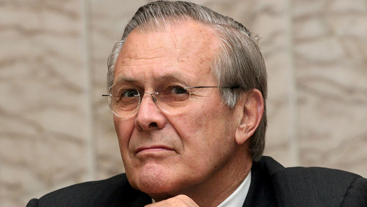 US Defence Secretary Donald Rumsfeld listens to a question during a news conference after meeting with Kyrgyz acting President Kurmanbek Bakiyev in 2005.