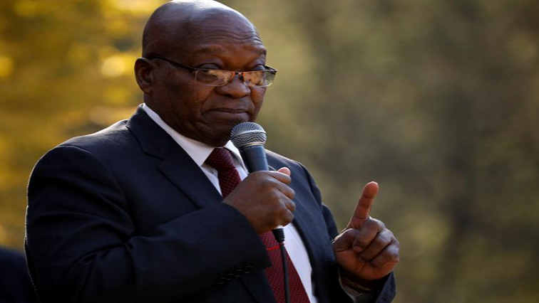 Former president Jacob Zuma addresses supporters in Johannesburg, South Africa, on July 19, 2019.
