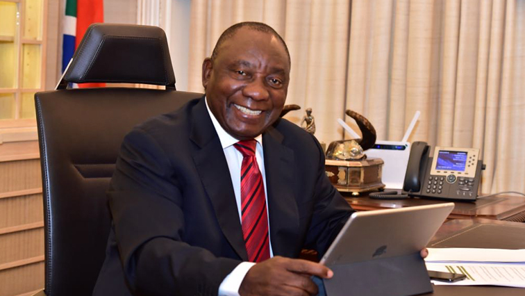 President Cyril Ramaphosa doing his final touches to the Presidency Budget Vote speech delivered in the National Assembly, Parliament in Cape Town, 23 May 2018.