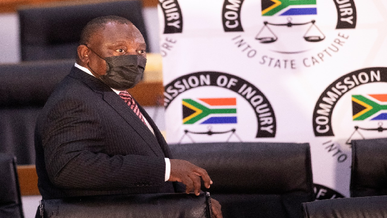 President Cyril Ramaphosa appearing before the State Capture Inquiry.