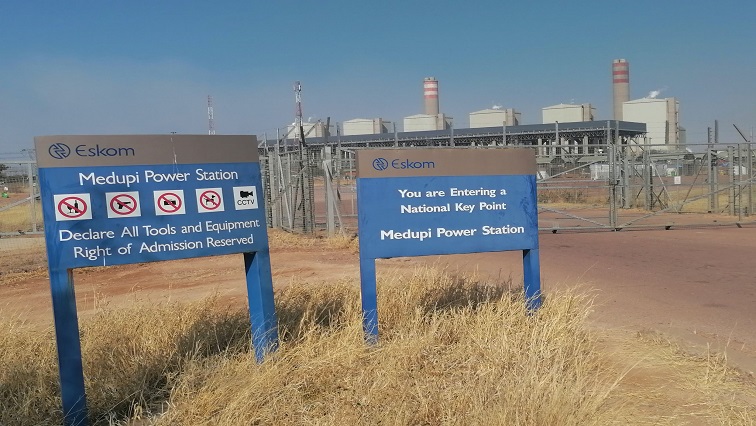 A general view of the entrance at the Eskom Medupi Power Station in Limpopo.
