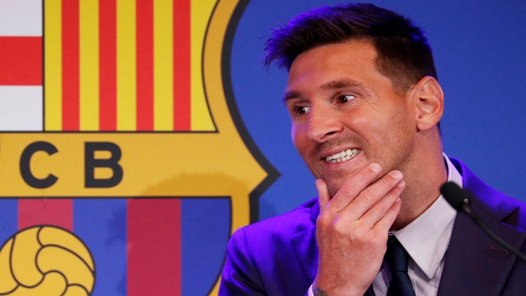 Lionel Messi holds an FC Barcelona press conference - 1899 Auditorium, Camp Nou, Barcelona, Spain - August 8, 2021