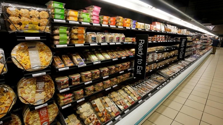 File image: Shelves of food inside a supermarket.