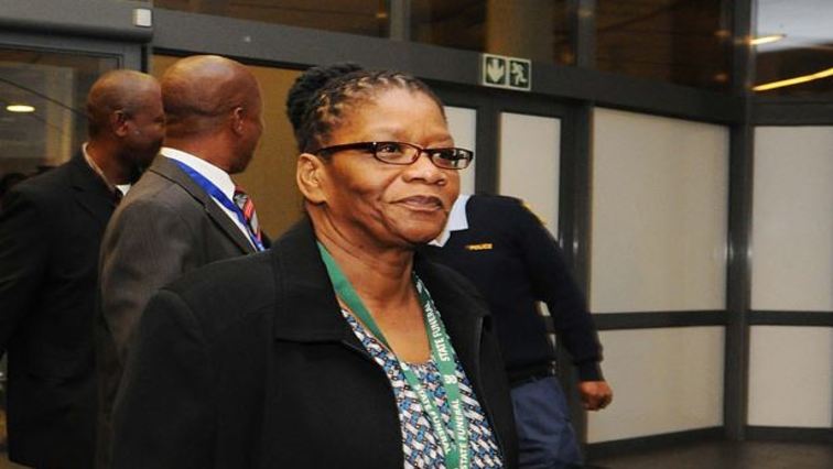 Then-North West Premier Thandi Modise attends the memorial service of the late former President Nelson Mandela at FNB Stadium in Soweto.