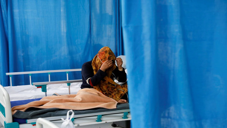 [File photo] A patient suffering from COVID-19 receives treatment at the Afghan-Japan Hospital, amid the spread of the coronavirus disease (COVID-19), in Kabul, Afghanistan June 15, 2021.