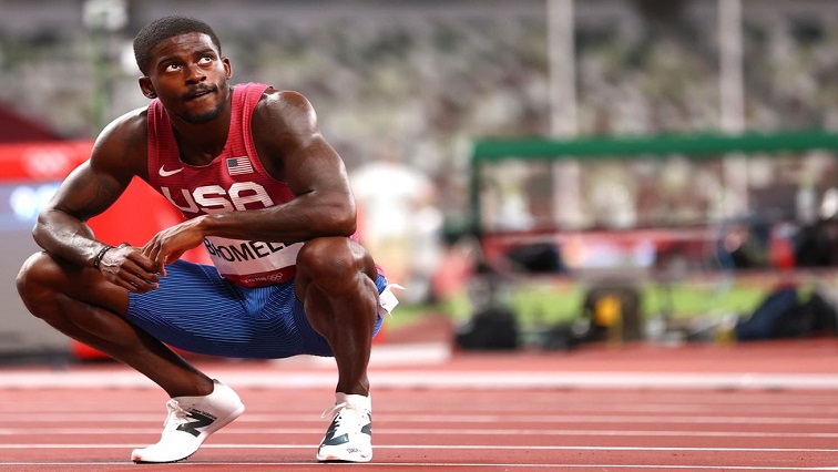 Tokyo 2020 Olympics - Athletics - Men's 100m - Semifinal- OLS - Olympic Stadium, Tokyo, Japan - August 1, 2021. Trayvon Bromell of the United States after the race.