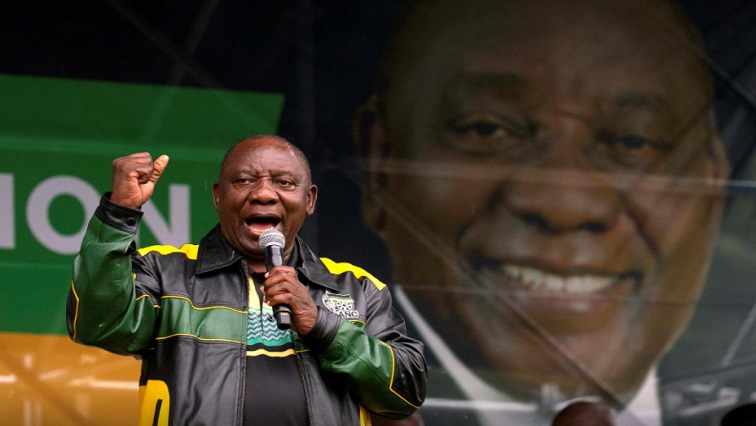 [File Image] African National Congress (ANC) President Cyril Ramaphosa speaks during an election rally in Tongaat, near Durban.