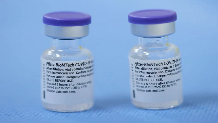Vials of the Pfizer-BioNTech vaccine are pictured in a vaccination centre in Geneva, Switzerland.