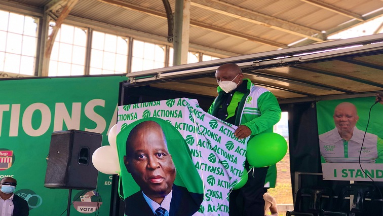 ActionSA leader and former Johannesburg Mayor, Herman Mashaba speaking during his party's manifesto launch.