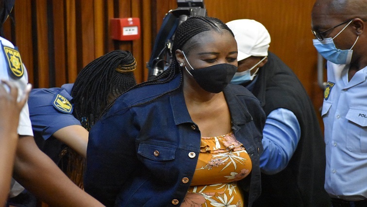 Nomia Ndlovu making a brief appearance at the Johannesburg High Court