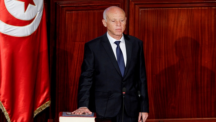 Tunisian President Kais Saied takes the oath of office in Tunis, Tunisia, October 23, 2019. [File image]