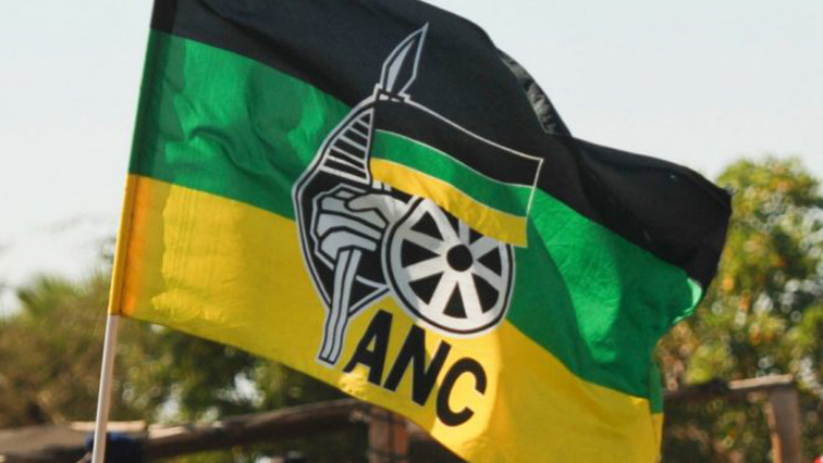 [File photo] African National Congress (ANC) flag seen at a party event.