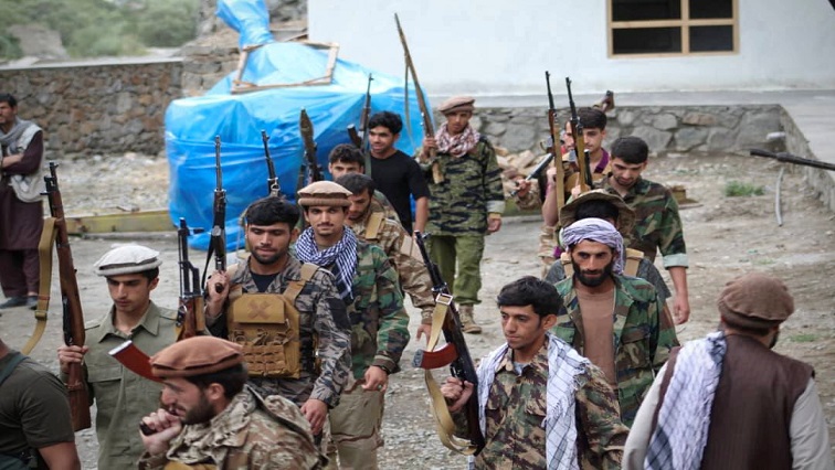 Men prepare for defense against the Taliban in Panjshir, Afghanistan August 22, 2021.