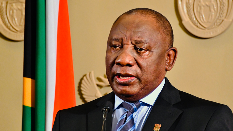 President Cyril Ramaphosa addressing the nation earlier this year, in July.