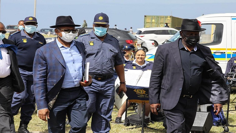 Police Minister Gen Bheki Cele together with the Deputy Minister of Police, Mr Cassel Mathale and the leadership of the SAPS at national and provincial levels are seen at Mitchell’s Plain to engage the community to address their crime concerns.