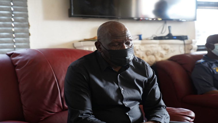 Police Minister Bheki Cele visits family of the late Mabopane Ward 22 councillor, Tshepo Motaung last month.