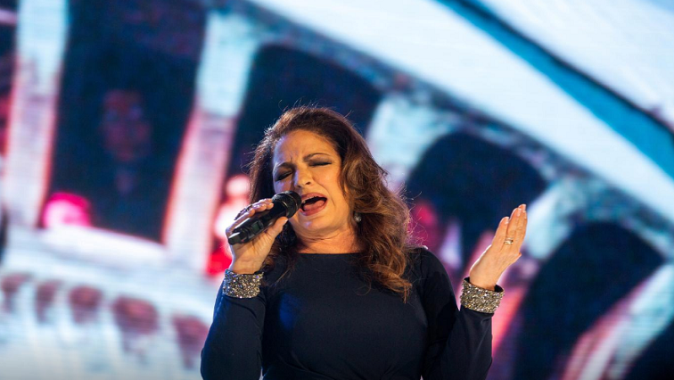 Gloria Estefan performs during the opening celebration of the Statue of Liberty Museum on Liberty Island, New York in May 15, 2019.